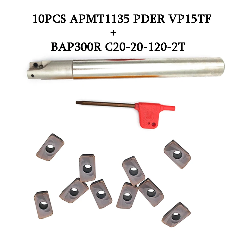 1 шт. BAP300R C20 20 120 2T + 10 APMT1135 PDER VP15TF Фрезерный резак с ЧПУ держатель шероховатый