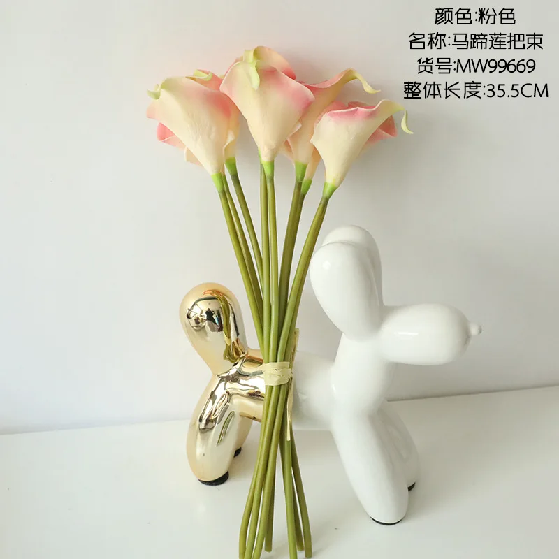 

10PCS Real Touch Calla Lily PU Artificial Flowers Wedding Decorative Fake Flowers Wedding Party Decoration Accessories
