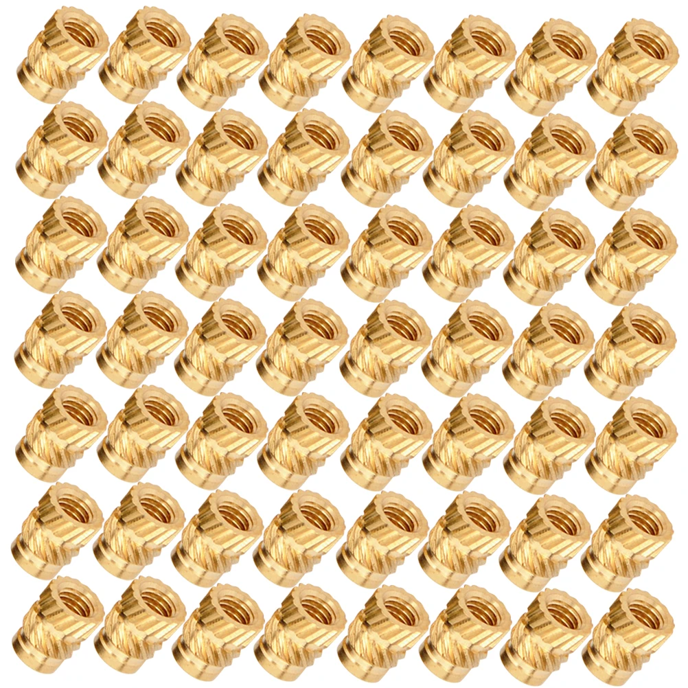 100 шт. M3 резьба накатанная латунная Резьбовая теплостойкая Вставка Гайка для 3D