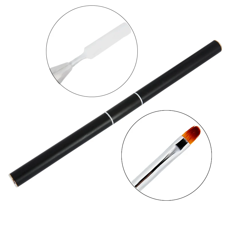 Поли Гель лак для ногтей кисть плоская УФ гель Инструмент нейлон волосы ногти