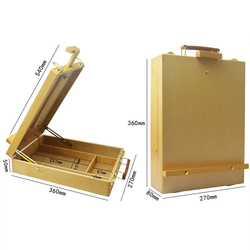 RUOPOTY Painting by number Tool Easel Multifunctional Artist Paint Supply Wood Table Retractable Box Board | Дом и сад