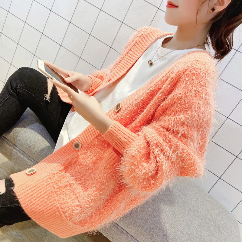 

2020 New Autumn Winter Women Sweater Outerwear Single Breasted Long Sleeve Fashion Knitting Cardigan Sweaters