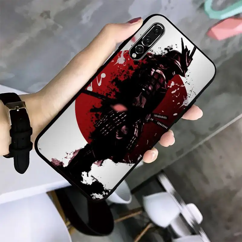 

Japanese Samurai Phone Case For Huawei Mate10 20Lite 20X Mate20 30 40 Pro Nova3 4 4E 3i Nova5 5ipro Black Soft TPU Case