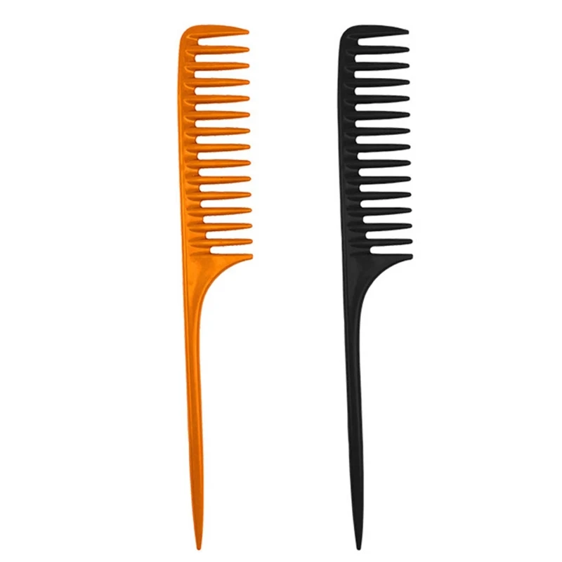 

X7JA Wide Tooth Rat Tail Combs Pintail Barber Styling Comb for Women Anti Static Hairdressing Tool Salon Professional Use