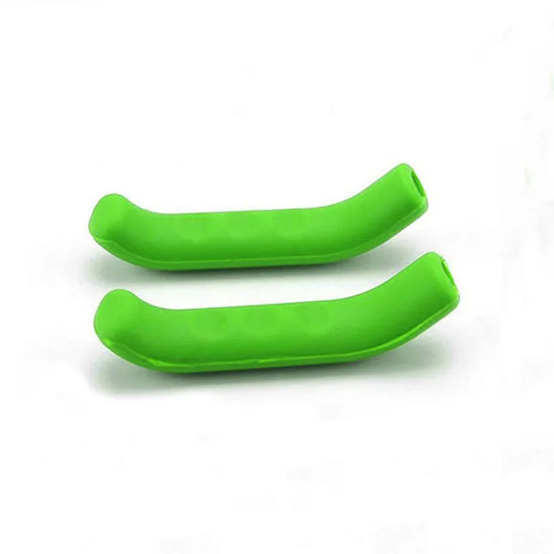 Green 1 пара велосипедных тормозных ручек, силиконовая защитная ручка для MTB велосипеда, защитное снаряжение для шоссейного велосипеда, защитные аксессуары - Цвет: Green