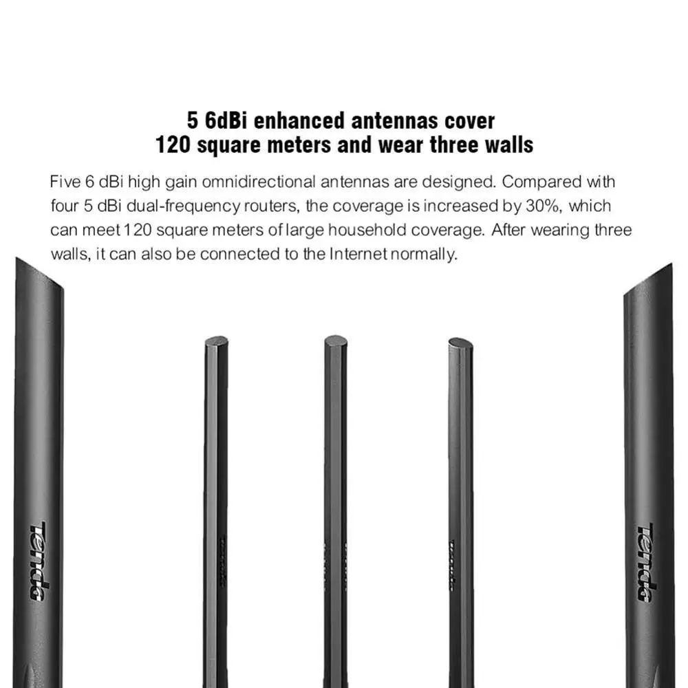 Tenda AC11 Гигабитный беспроводной маршрутизатор 1200 Мбит/с двухдиапазонный Wi Fi