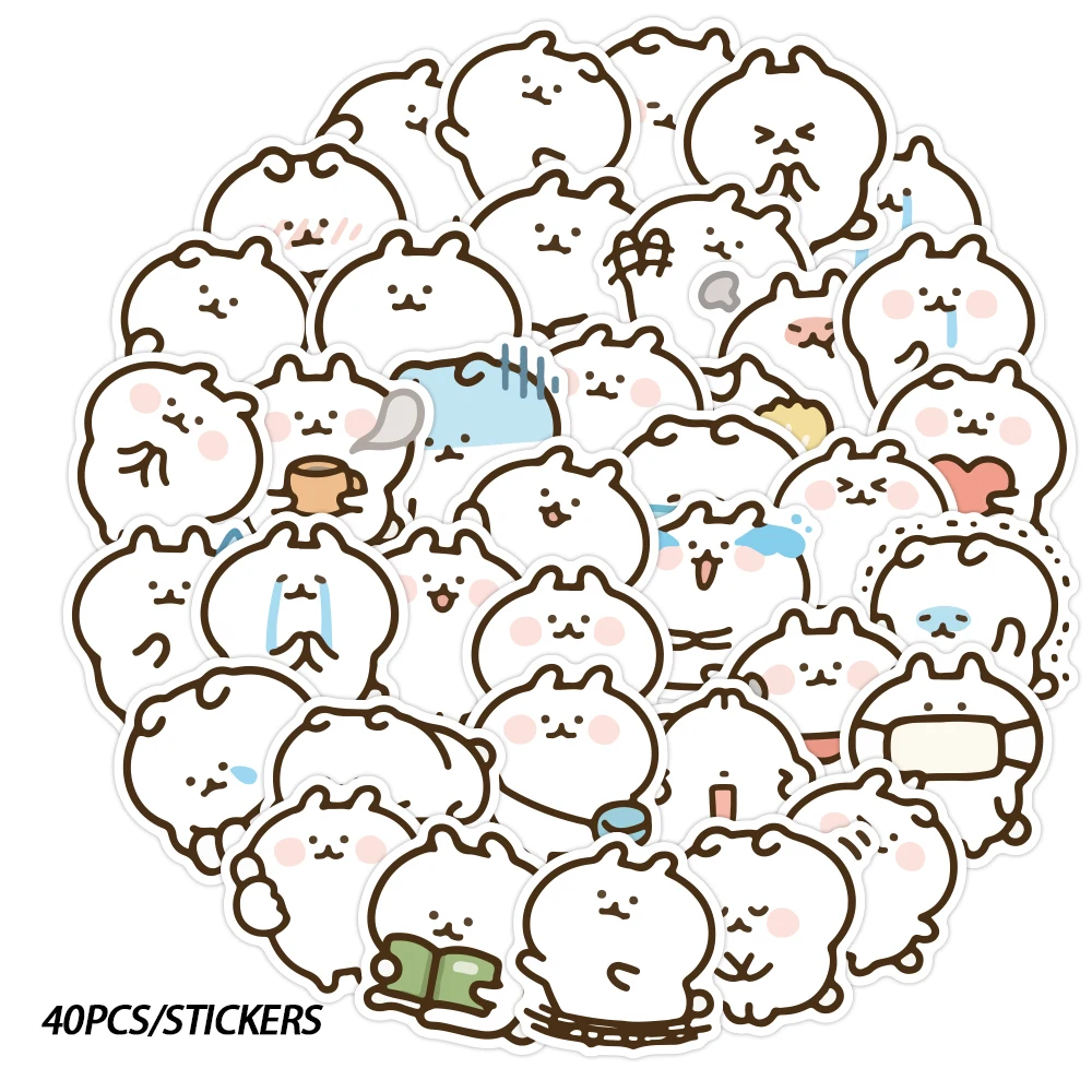 

40Pcs Cute Rabbit Stickers Diary Handmade Adhesive Paper Flake Sticker Scrapbooking Pegatinas Stationery stickers
