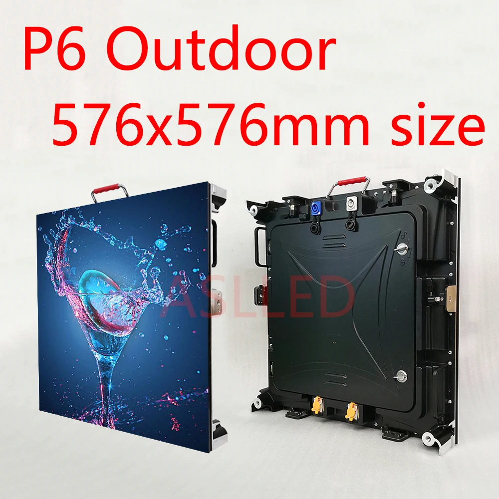 spesifikasi Sewa Layar Panggung P6 Luar Ruangan RGB Panel LED 576X576Mm Ukuran Die-Cast Kabinet Aluminium 96X96 Piksel Pemasok Peraga Led