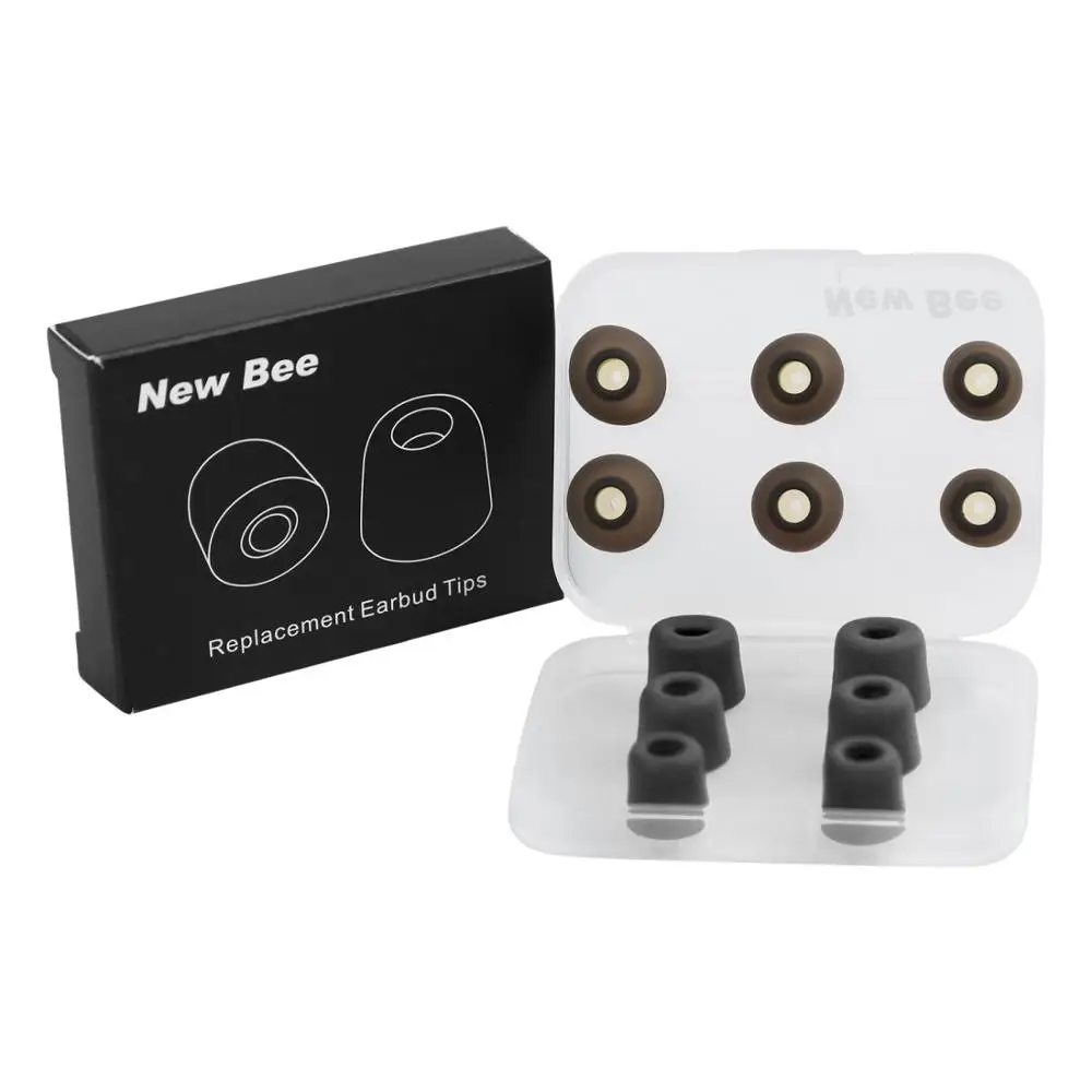 HAWEEL New Bee 12 шт. силиконовые наушники и пена с памятью для всех наушников-вкладышей |
