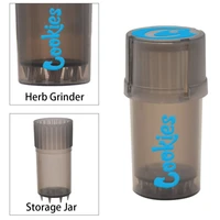 3 5 no smell herb storage container and grinder plastic tobacco grinder 75ml smoking accessories detachable