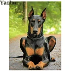 Набор для алмазной вышивки Doberman Pinscher, картина из квадратных и круглых страз 5D сделай сам, мозаика для вышивки крестиком с изображением собаки, домашний декор