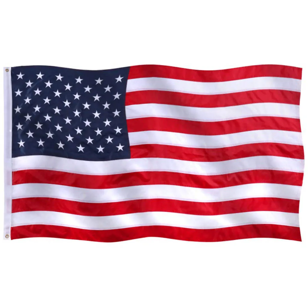 Нейлоновый американский флаг вышивка звезда шитье полосатый латунный 4x6 футов