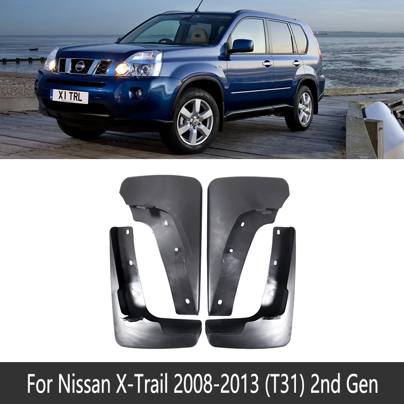 2008-2013 T31 Для Nissan X-Trail 2008~ T31 T32 T 31 32 брызговик брызговики Брызговики аксессуары X Trail XTrail 2010 - Название цвета: 2008-2013 T31