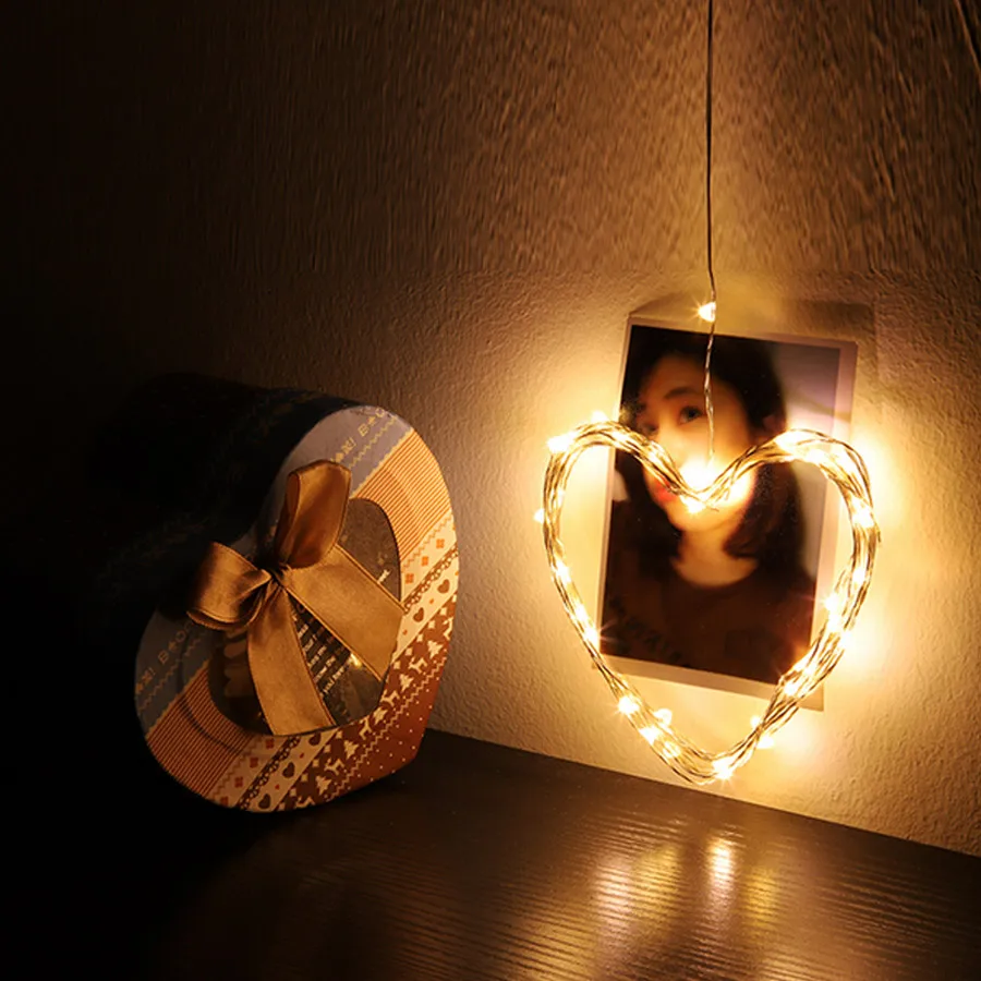 Рождественская сказочная медная Серебряная проволочная гирлянда 2 м 5 10