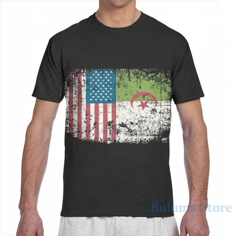 Футболка с флагом Алжира США Америки для мужчин и женщин
