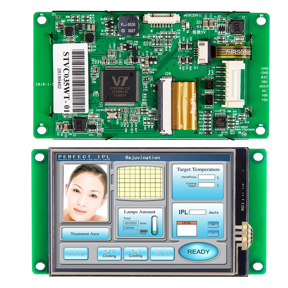 Stone HMI TFT LCD Display Module with Touch Screen & RS232/RS485/TTL/UART Port