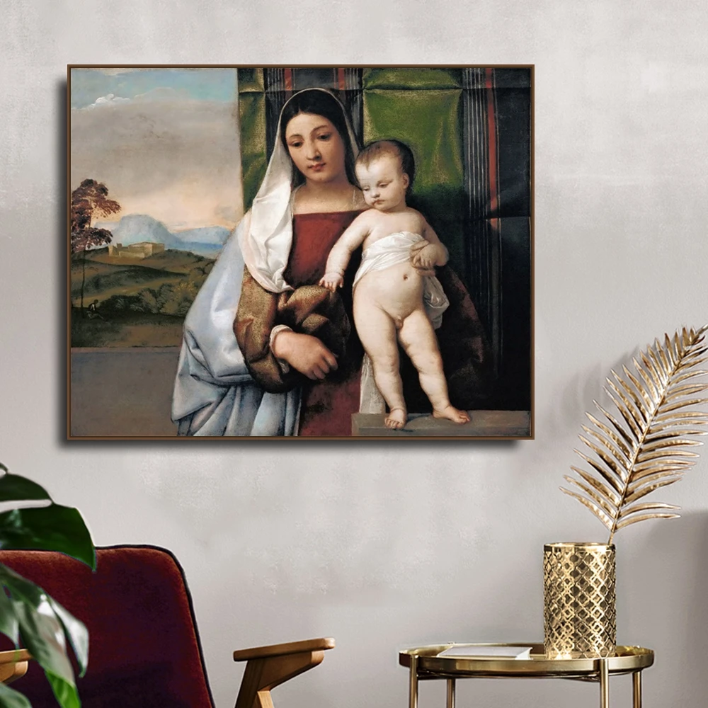 Цыганская Мадонна от Titian холст живопись каллиграфия плакаты печать для гостиной