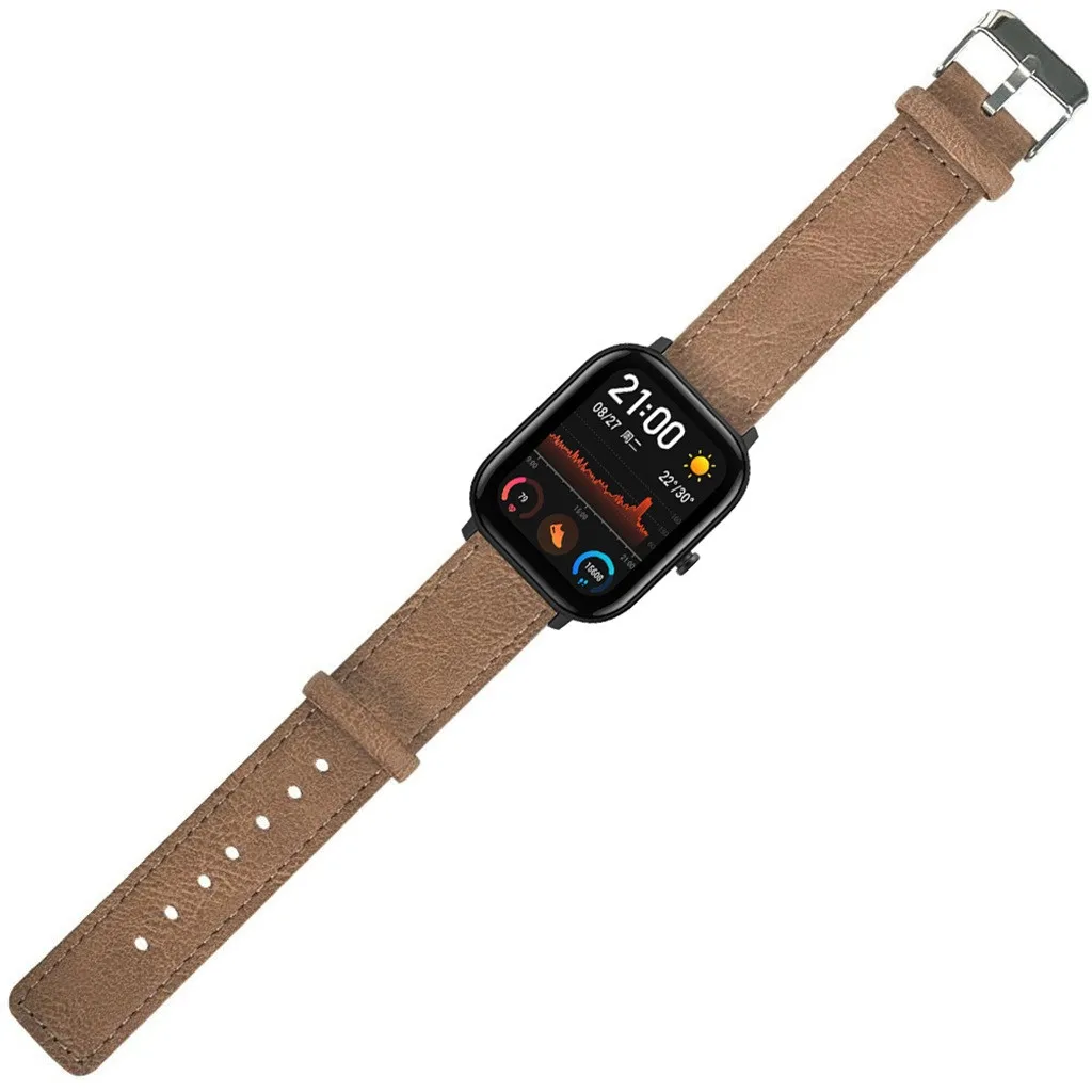 Ouhaobin ремешок для часов Huami Amazfit GTS сменный кожаный наручных аксессуары умных |