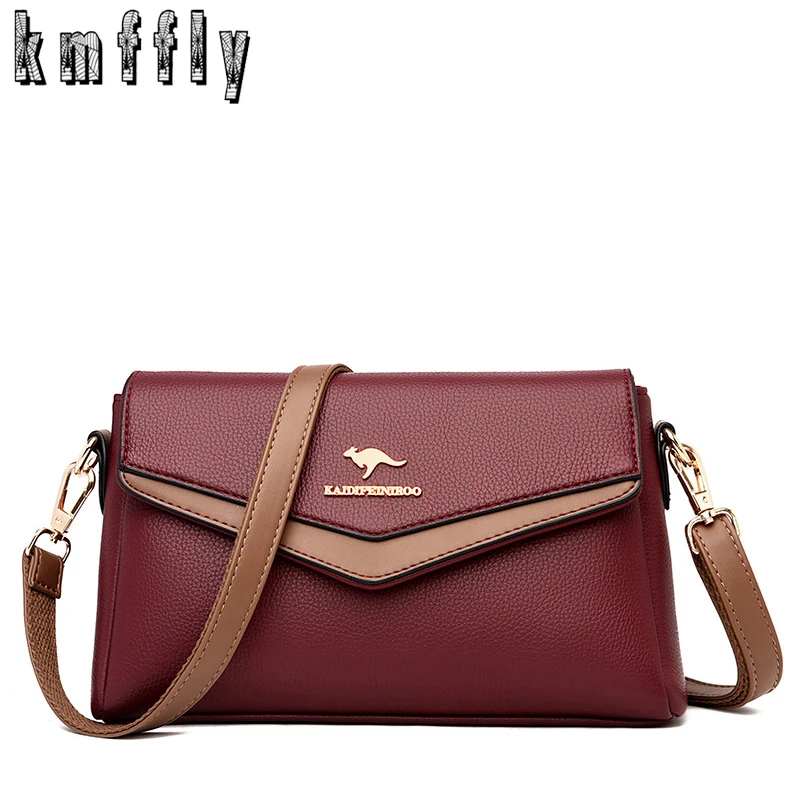 

High Quality PU Leather Women's Flip Shoulder Bag Ladies Designer Designer Simple Casual Diagonal Small Square Bag Retro Handbag