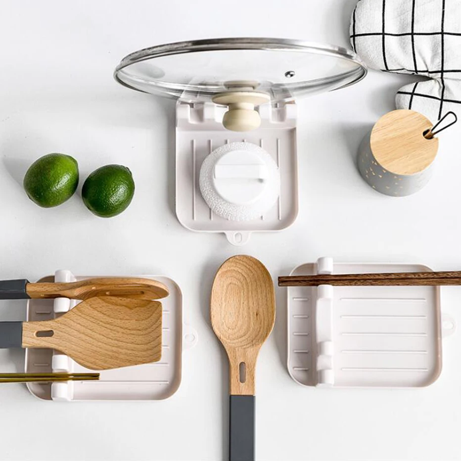 Держатель для кухонных ложек и палочек Basedidea пластиковый поддон крышка кастрюли