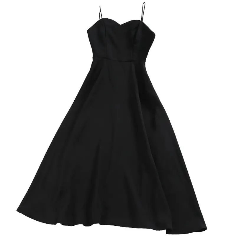 Платье на бретельках без рукавов с v-образным вырезом сзади перекрещивающимися