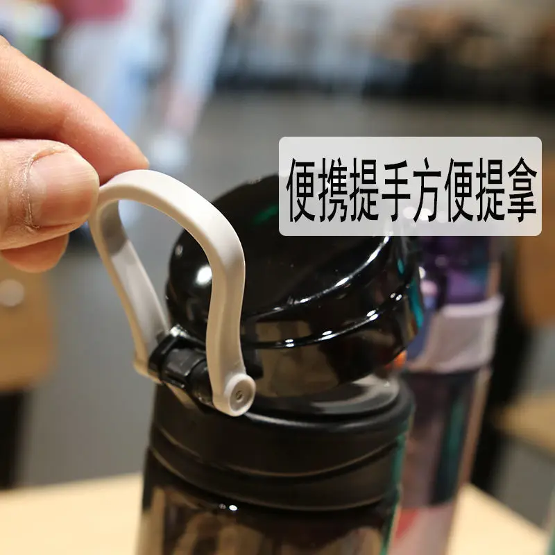 

Water cup female portable outdoor straw cup student plastic cup personality trend traveling sports fitness water bottle with