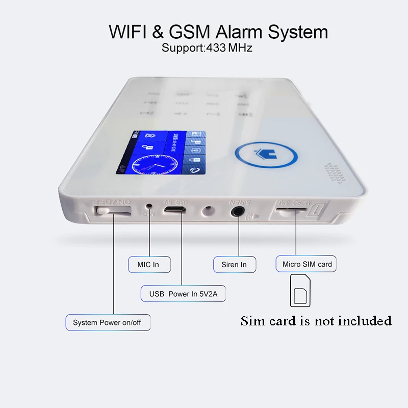 GSM-сигнализация 2G с датчиком движения проводная сирена дистанционное управление