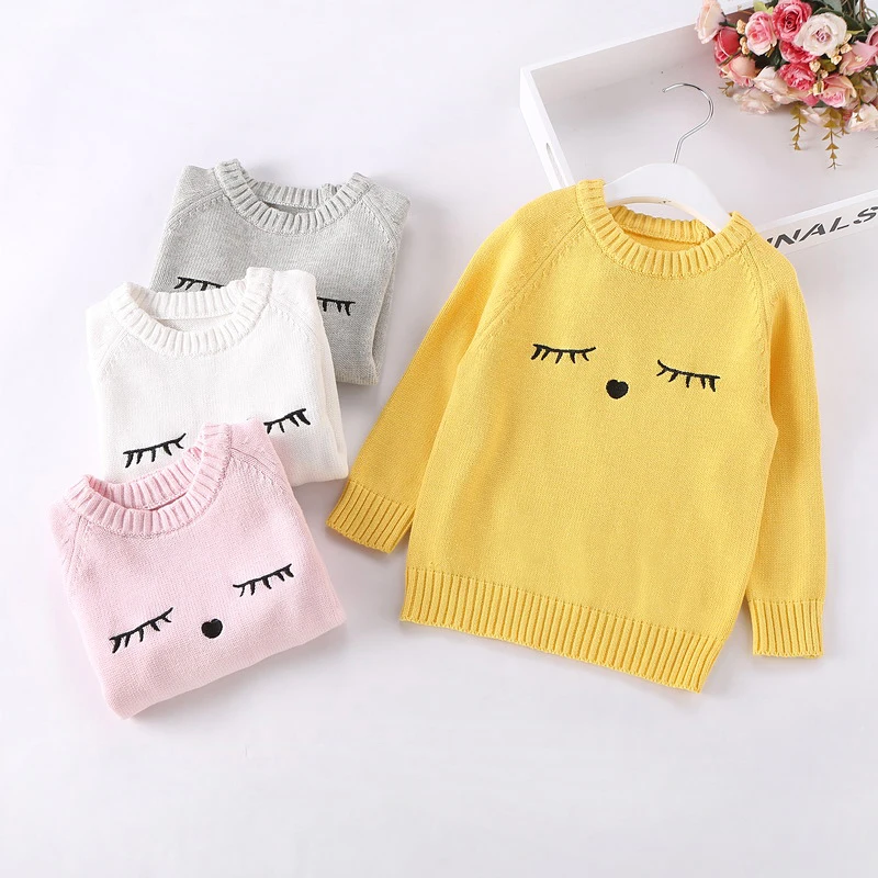 Свитера для маленьких девочек 3 10 лет осенне зимняя детская одежда свободные