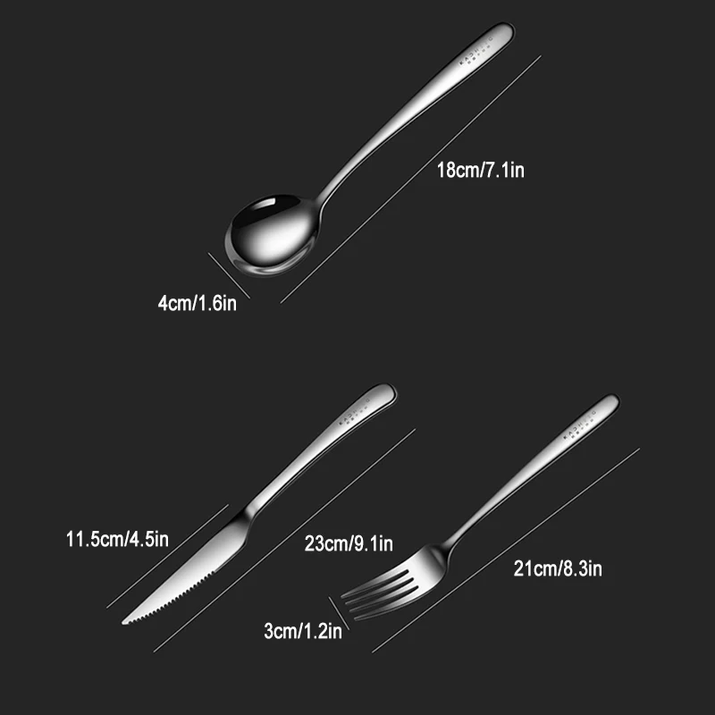 

1pcs Stainless Steel Gold Cutlery Set Dinner Fork Knife Spoon Dinnerware Set Silverware Tableware Dining Spoon Fruit Fork