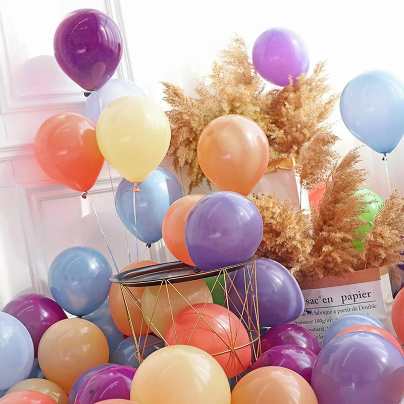 

Morandi color series balloons, birthday party layout, the venue decorated balloons, retro-colored decorative props