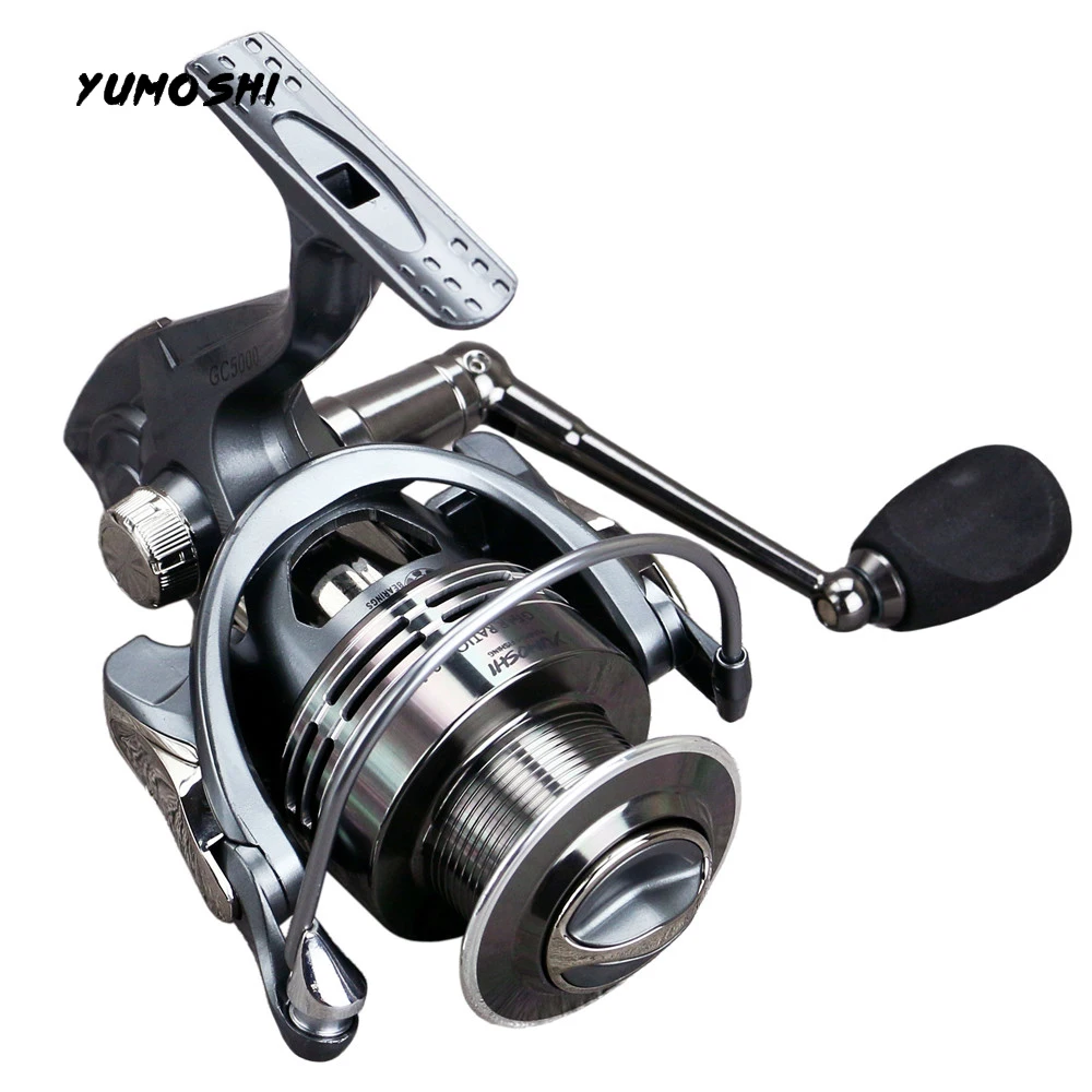 

YUMOSHI 13 + 1BB качества высокого уровня GC2000-7000 серии 5,5: 1 соотношение Шестерни Olta спиннинг Pesca катушка к спиннингу для ловли для соленой воды