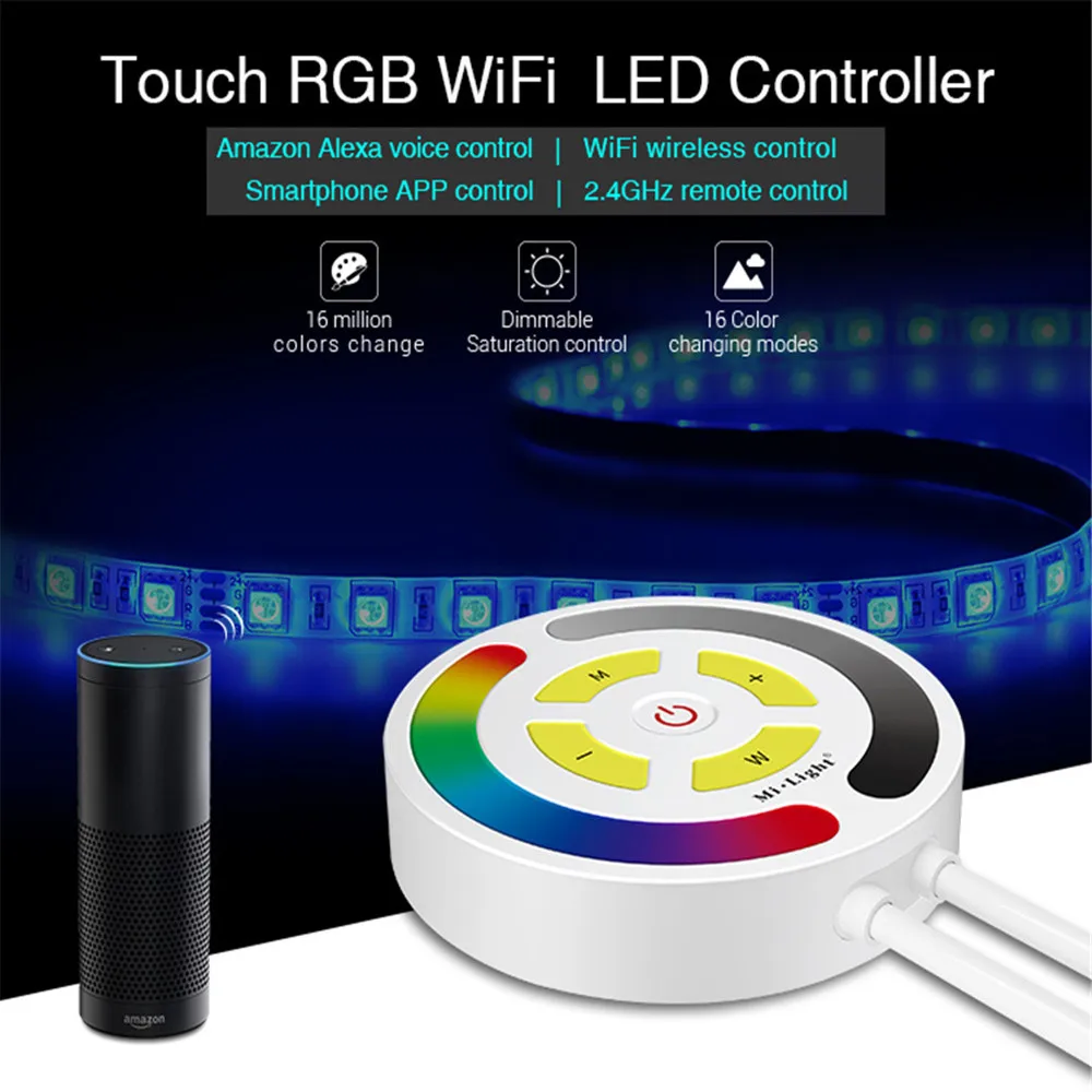 Сенсорный светодиодный Wi Fi RGB контроллер Milight YL1 управление голосом через