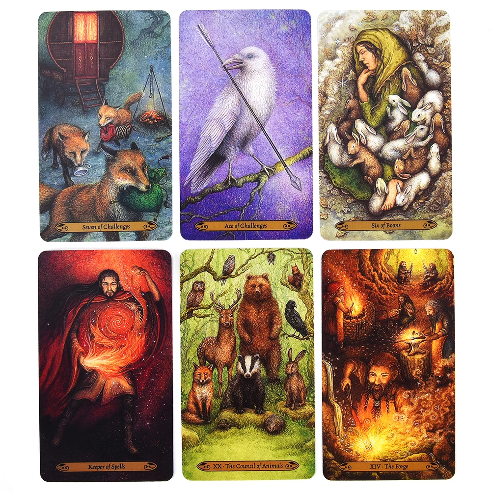 

Forest of Enchantment Tarot Fortune Telling Divination Oracle Cards Family Party Leisure Table Game With PDF Guidebook