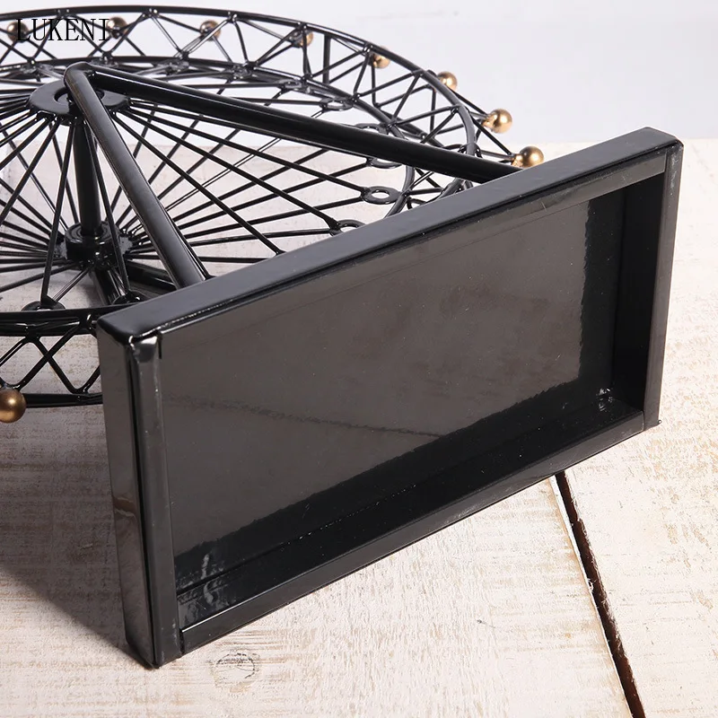 

Ferris Wheel Model Metal Wrought Iron Ornaments Nordic Desktop Decoration Window Creative Home Crafts