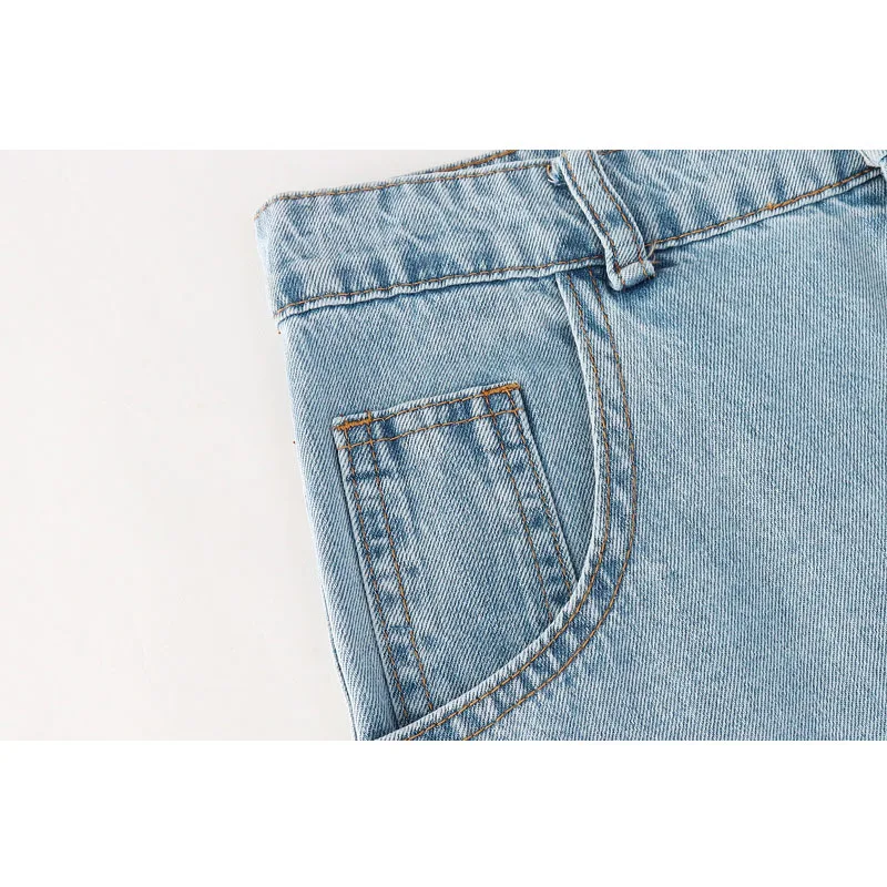 Женская длинная джинсовая юбка составного кроя прямая винтажная макси из денима