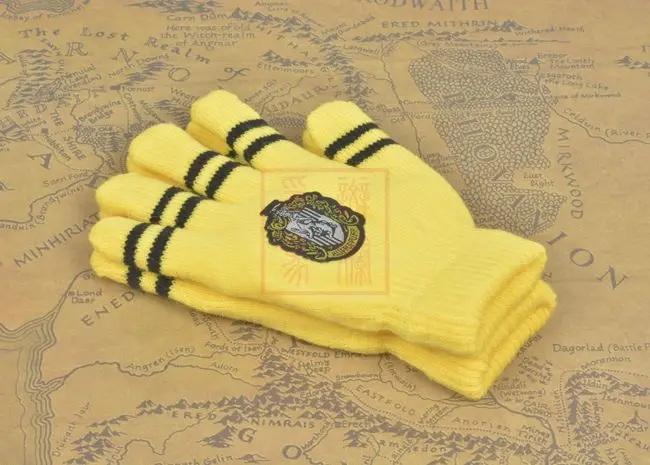 Утепленные домашние перчатки Gryffindor Harri POTER Аниме Косплей зимние теплые тянущиеся вязаные перчатки игрушки для детей-поклонников Рождественский подарок