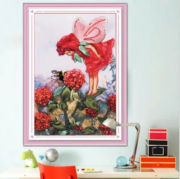 Набор для рукоделия из ленты 40x30 см|Вышивка| |