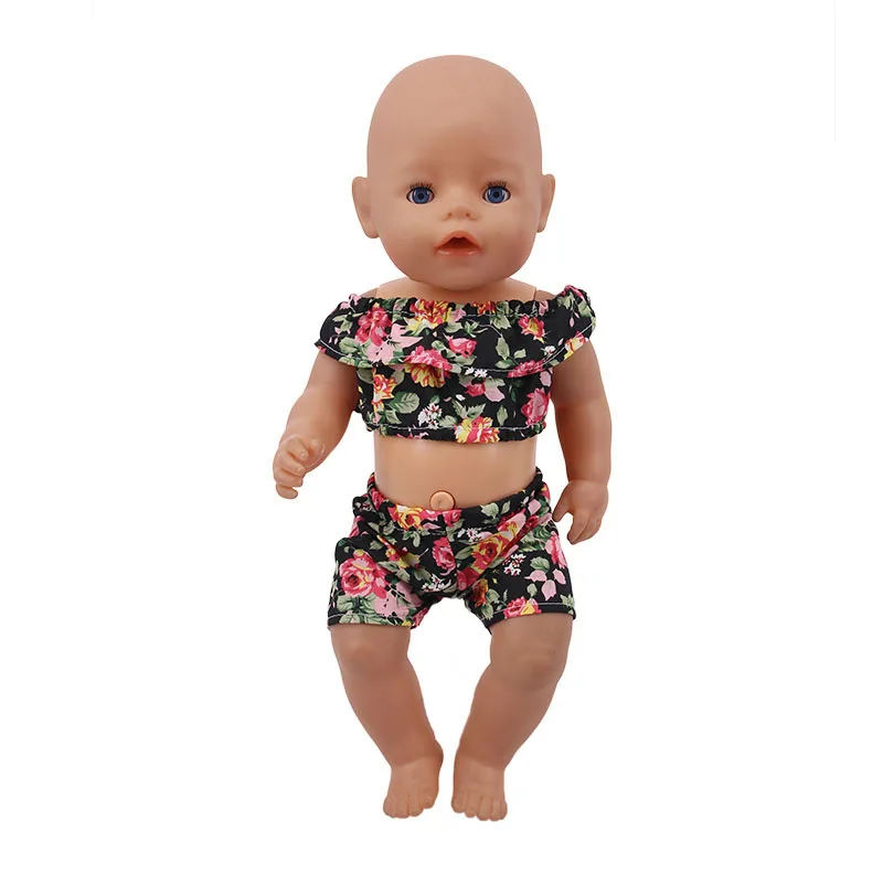 6 шт./Аксессуары для американских кукол маленький цветочный костюм размером 18