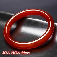 natural red agate chalcedony hand carved engraved bangle ladies jade bracelet