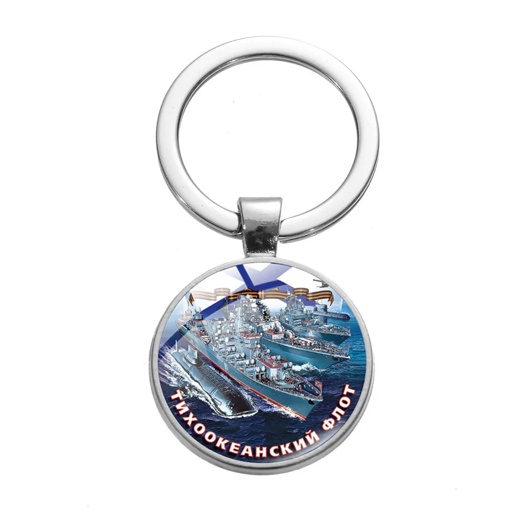 Модный Темно-Синий армейский стеклянный кабошон брелок медведь Орел