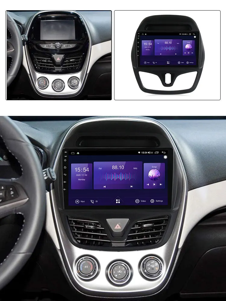4G LTE Android 11 IPS автомобильное радио для Chevrolet Spark Beat 2015 2016 2017 2018 Мультимедиа Видео