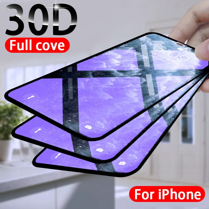 Защитная пленка для экрана iPhone 12 11 Pro Max XR X XS SE 2020 закаленное стекло 7 8 6 6s Plus 5