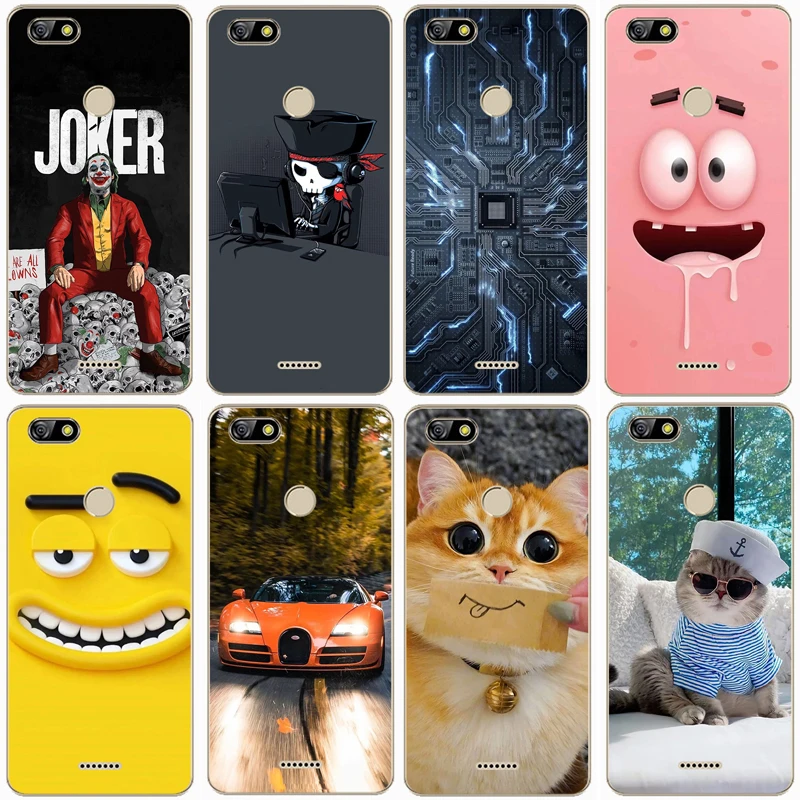 Для BQ 5500L заранее чехол Роза волк милые узорную обложку Мягкий силиконовый для