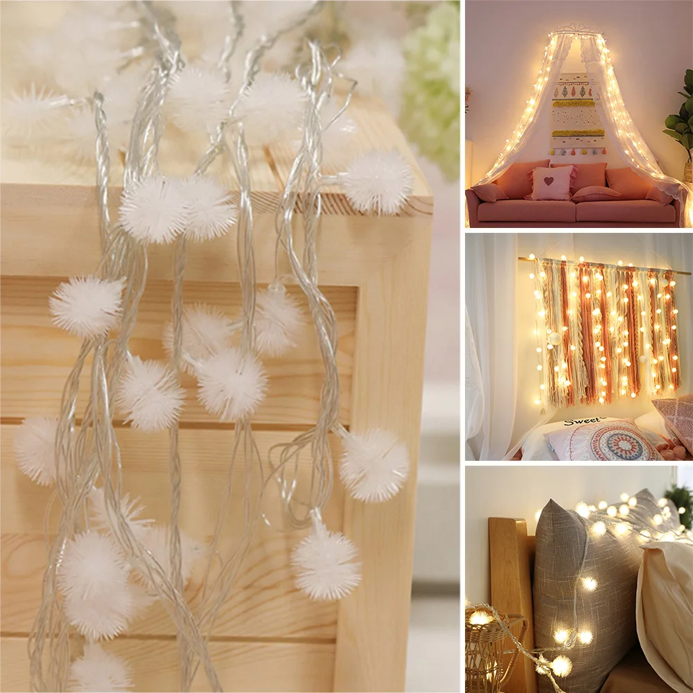 

LED Cherry Balls Light String Twinkle Garlands Battery Powered Christmas Lamp Holiday Party Wedding Decorative Fairy Lights 1pc