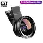 Объектив APEXEL для камеры телефона, супер 0,45x широкоугольный и 12,5x макрообъектив 2 в 1, цифровой HD объектив для iPhone x 7 8 Samsung s9 s8 xiaomi