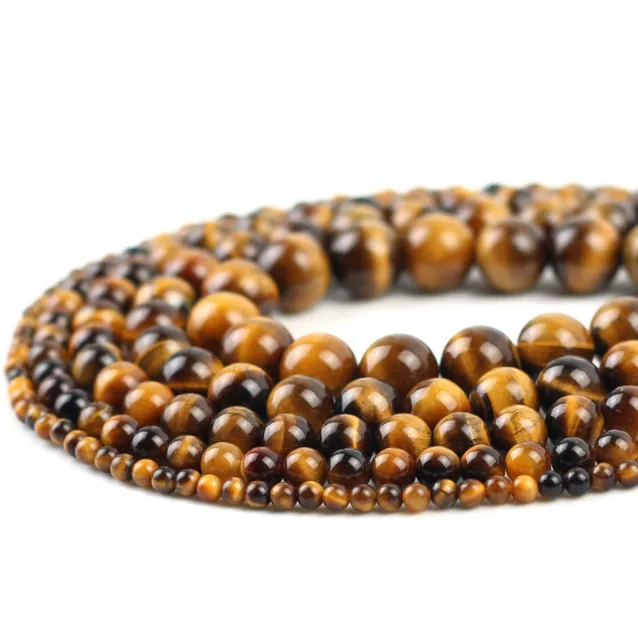 Коричневый тигровый глаз каменные бусины для самостоятельного изготовления