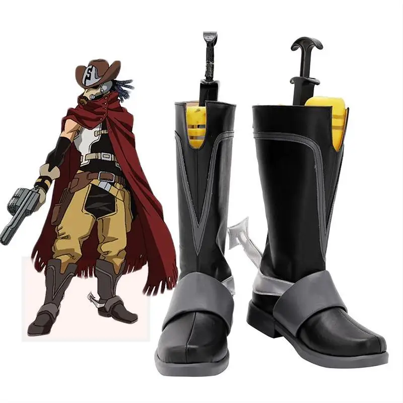 

My Hero Academia Snipe Anime Cosplay Boots Black Shoes Custom Made Any Size For Halloween Carnival Accessories