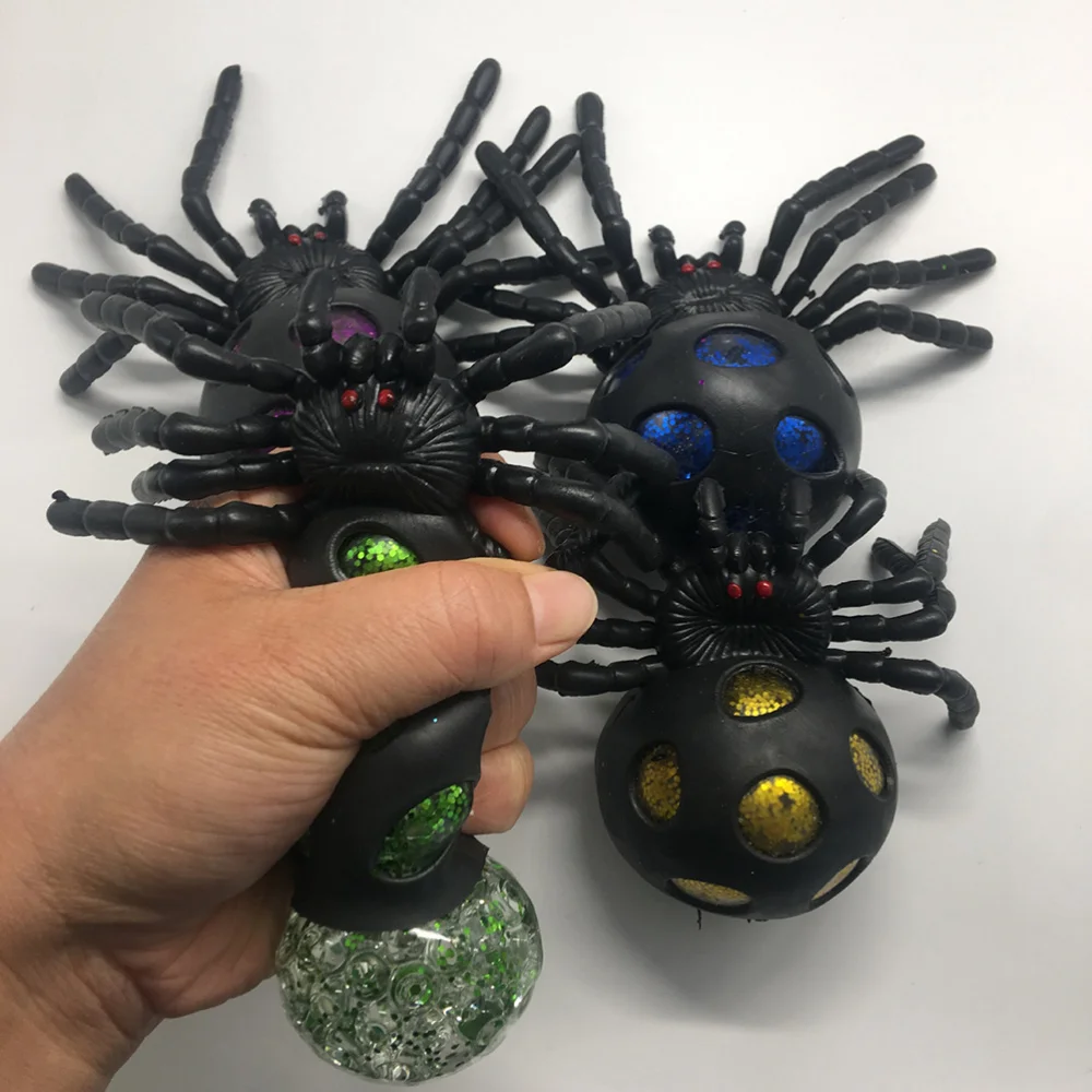 

1PC Spiders Stress Relief Fidget Squeeze Toys Party Games Favors for Kids Adults (Mixing Color)