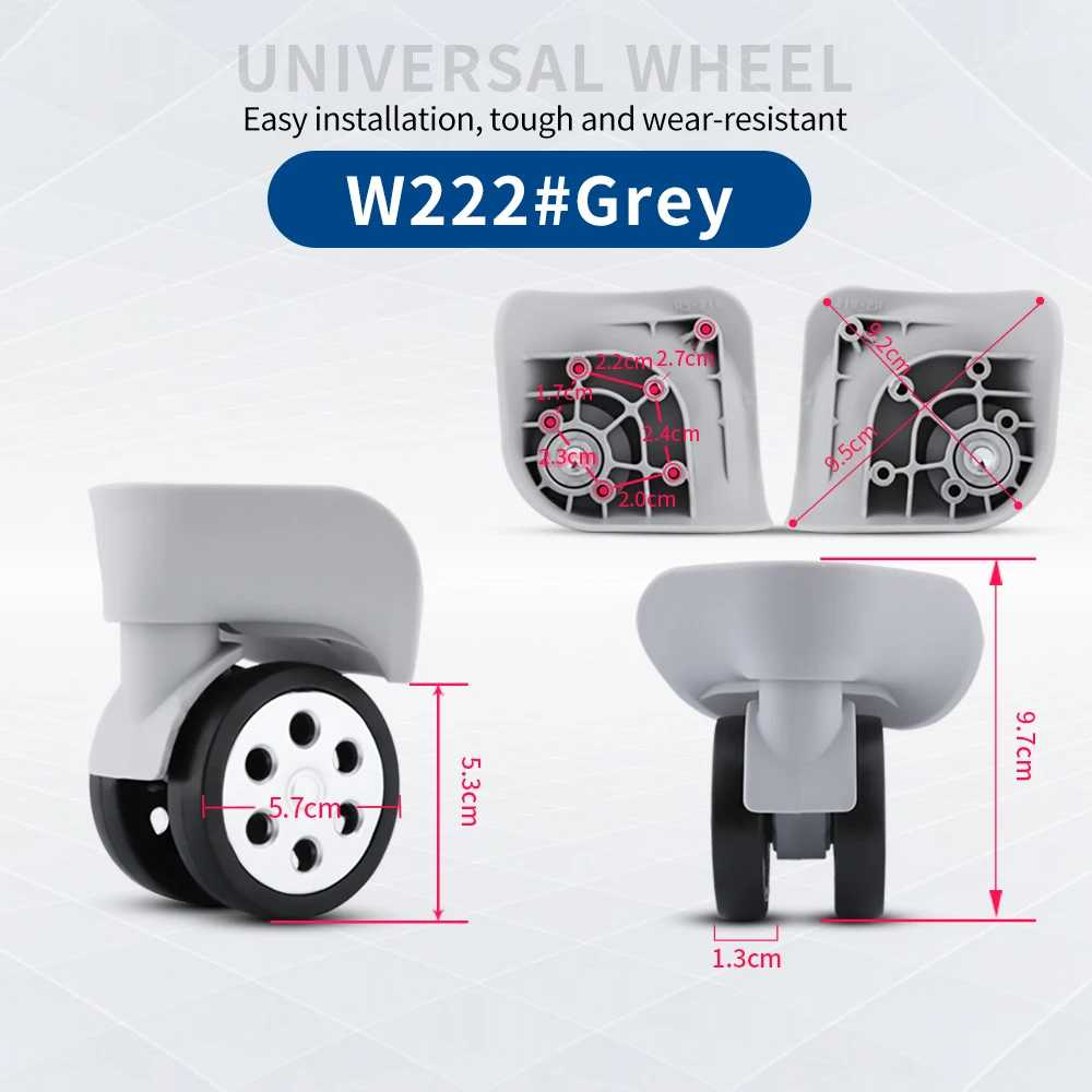 TANGYIPIN W222 Luggage Trolley Case Wheel Travel Suitcase Repair Parts Rubber Caster High-Quality Universal Repair Parts Wheels