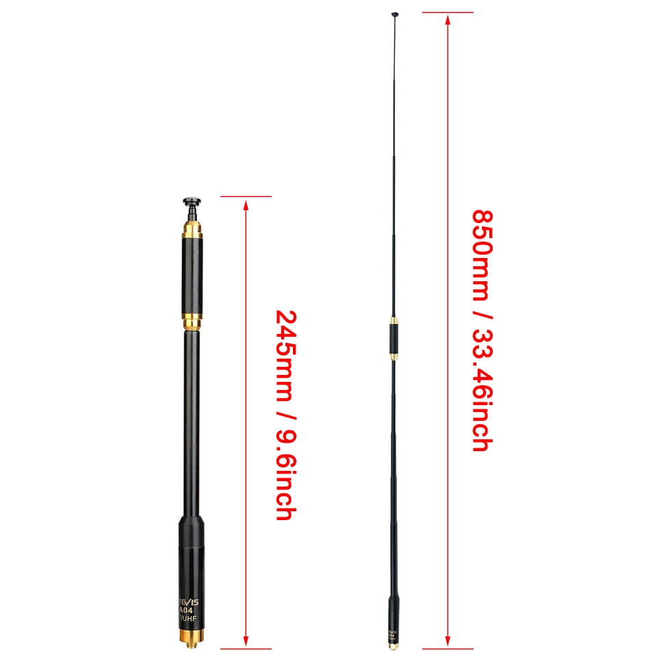 Retevis HA04 Walkie Talkie Antenna SMA-F UV Dual Band 144/430MHz Handheld Radios for Kenwood Baofeng UV5R UV82 Retevis H777 RT29